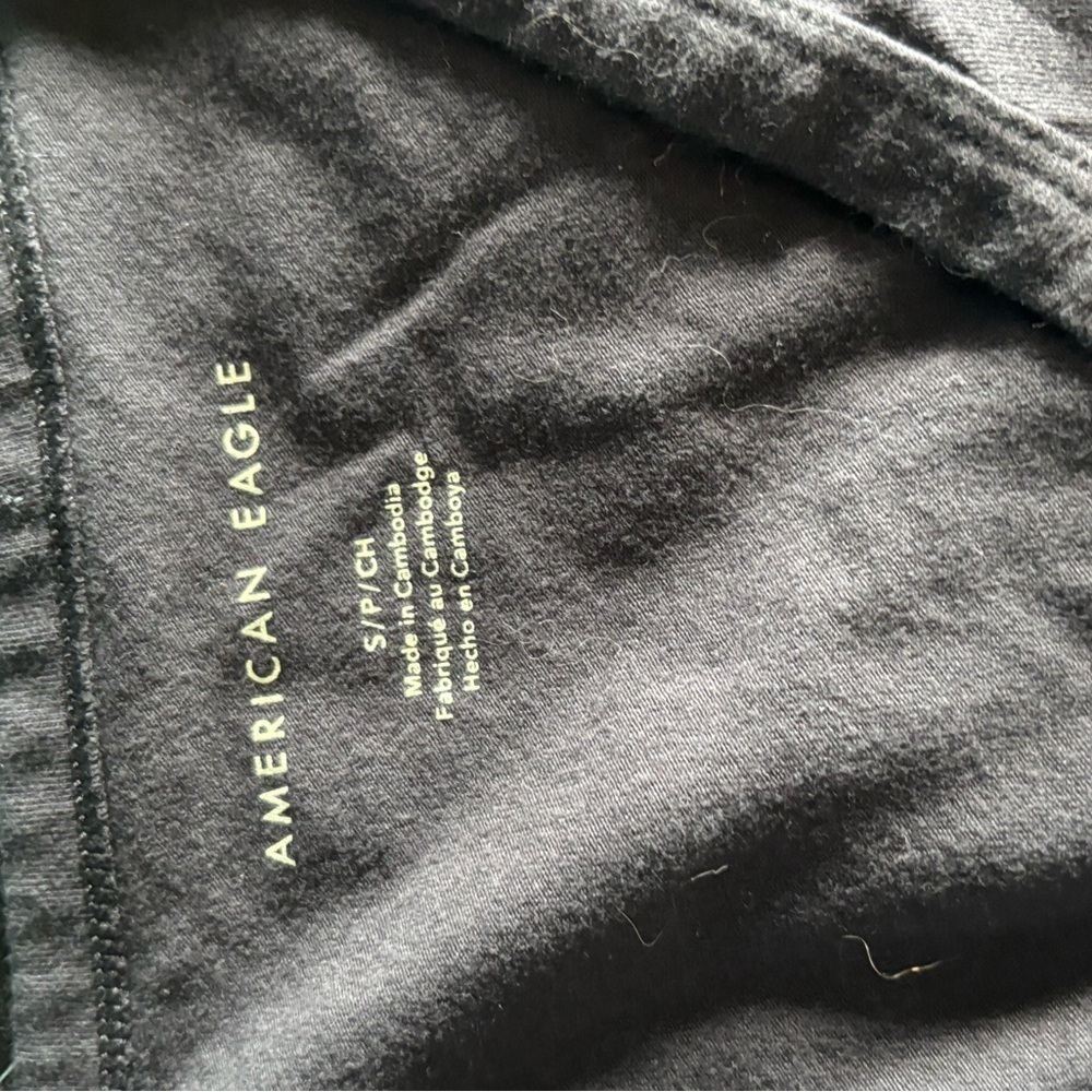2 Black/gray Crop Tops. American Eagle & SO. Small - Picture 2 of 7